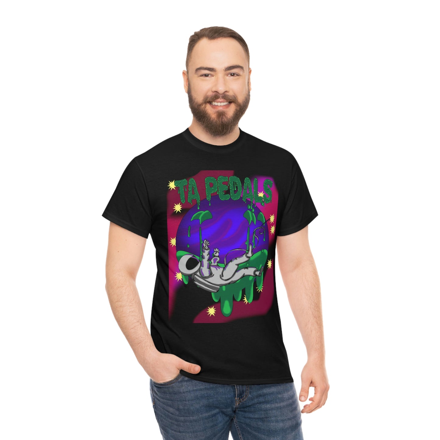 AcidNaut-TA Pedals Art Line-Unisex Heavy Cotton Tee
