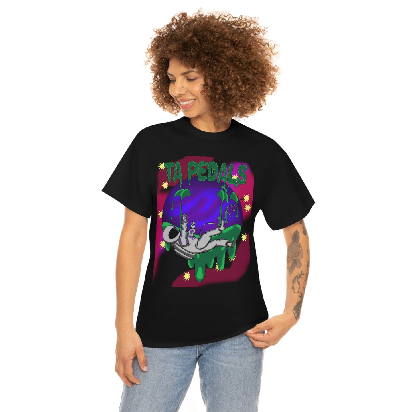 AcidNaut-TA Pedals Art Line-Unisex Heavy Cotton Tee